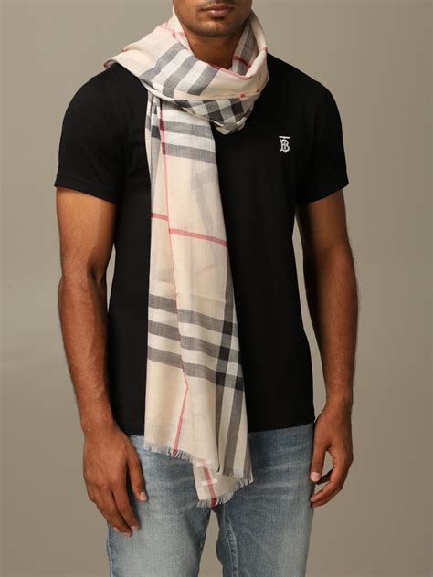 mens burberry scarf